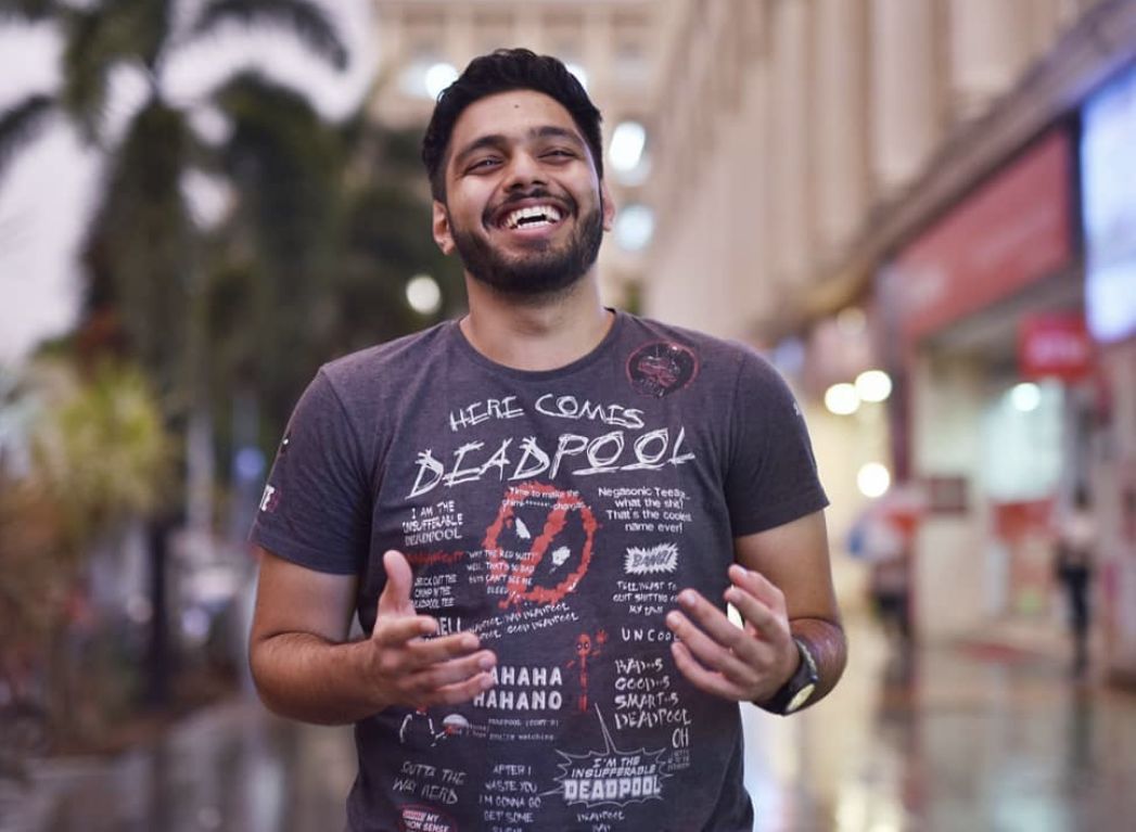 Anish Talpade during pre-pandemic times. Photo by Humans of Bombay Graphic by Anish Talpade